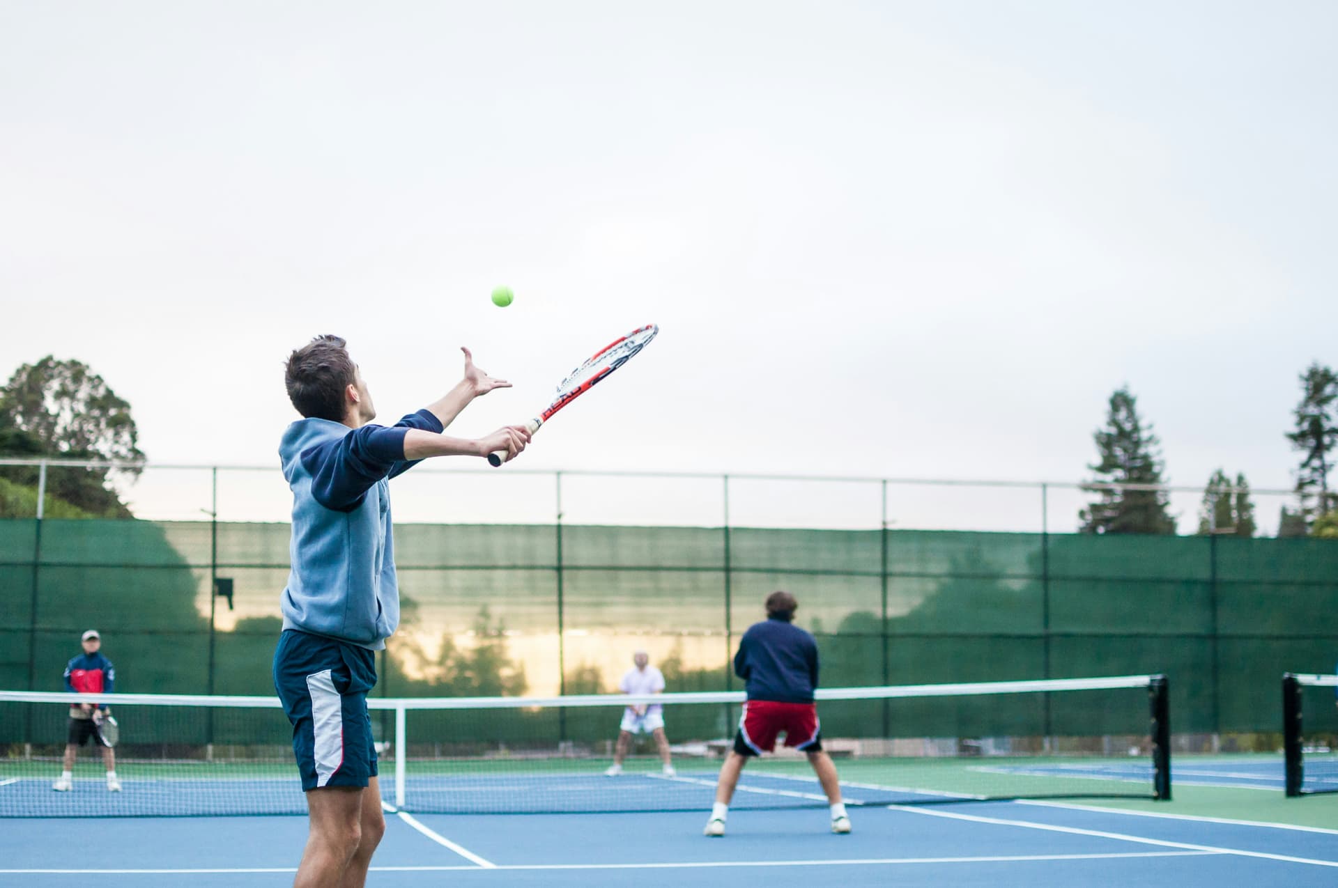 Tennis coach using CoachCore coaching software
