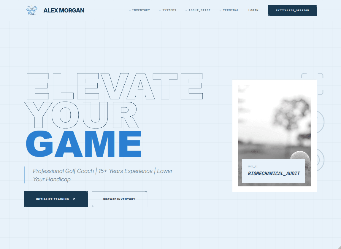 Kinetic Lab coach website template